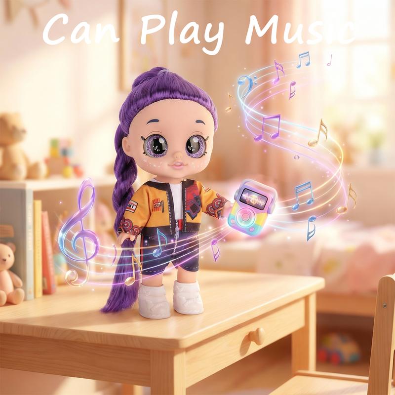 Musical Anime-Style Fashion Doll Set - pretend play music scene