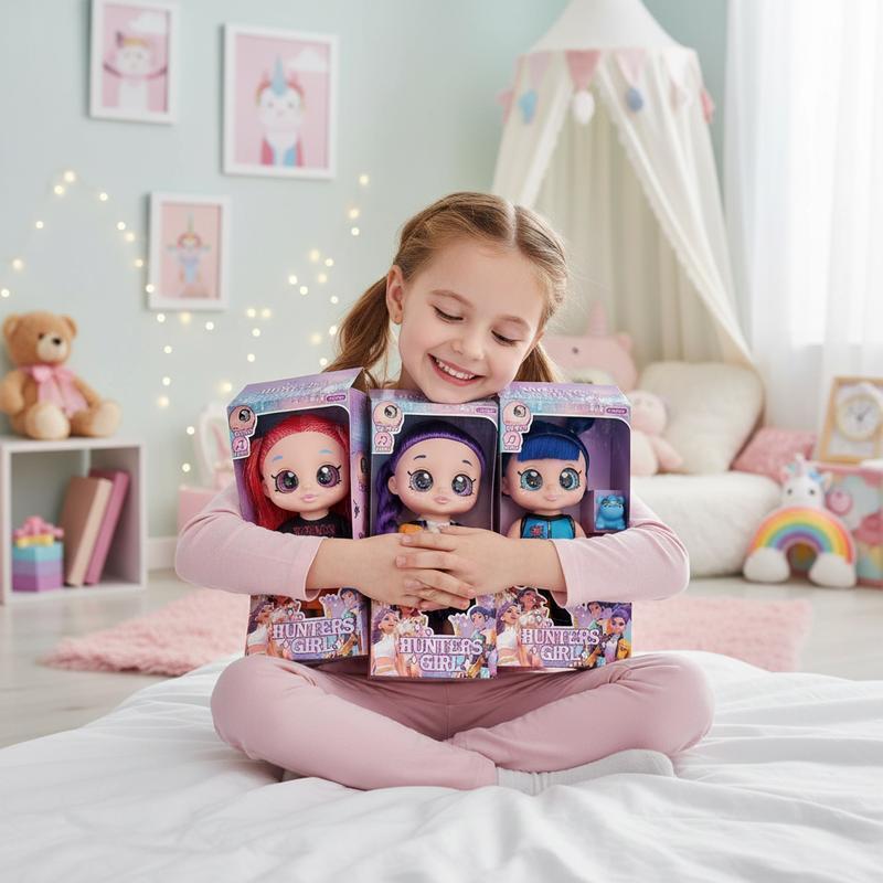 Musical Anime-Style Fashion Doll Set - gift box play scene