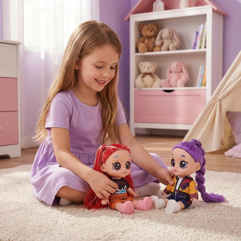 Musical Anime-Style Fashion Doll Set - kids pretend play scene