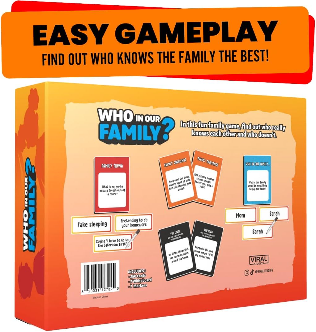 Who in Our Family? Party Game