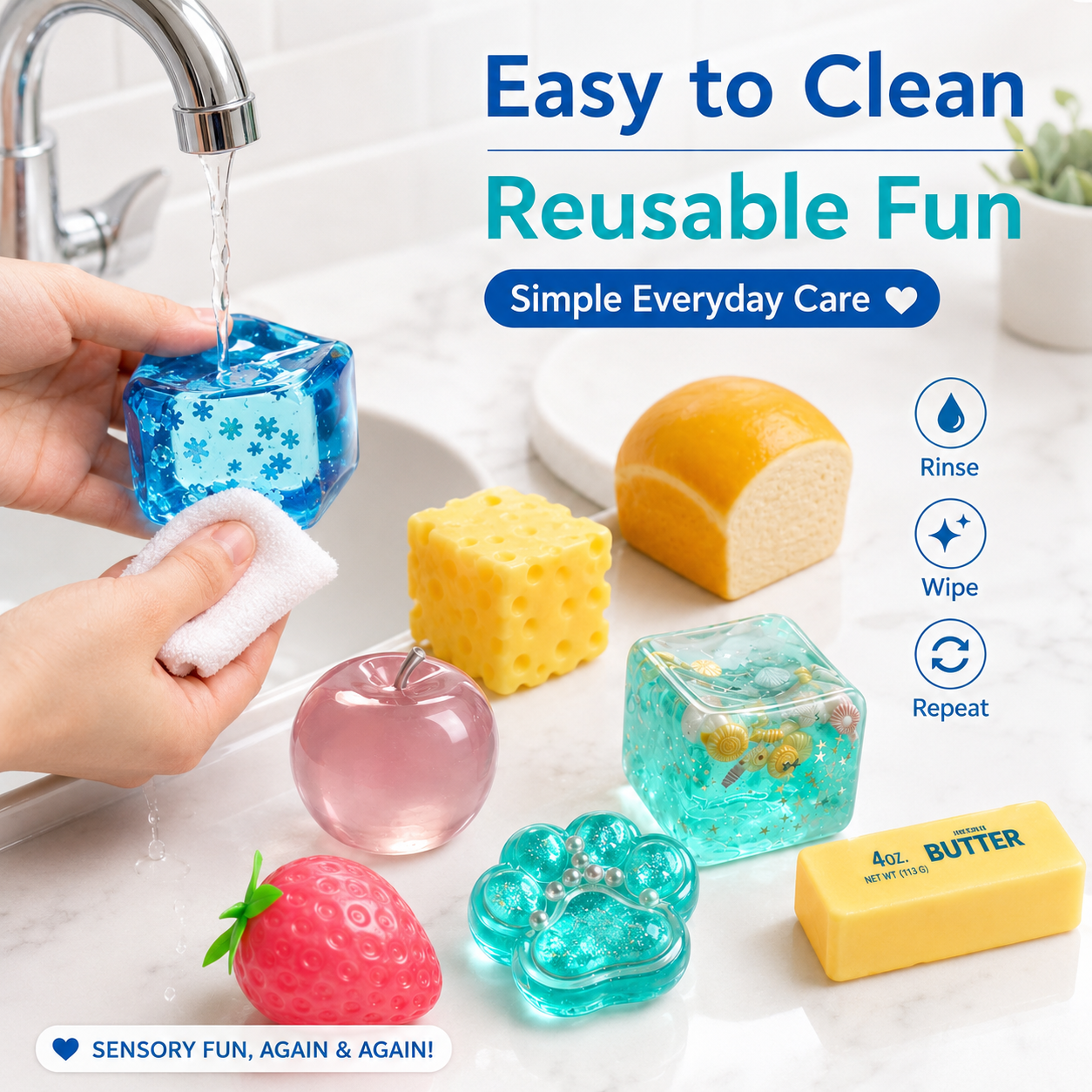 8-Piece Sensory Squishy Toy Gift Box