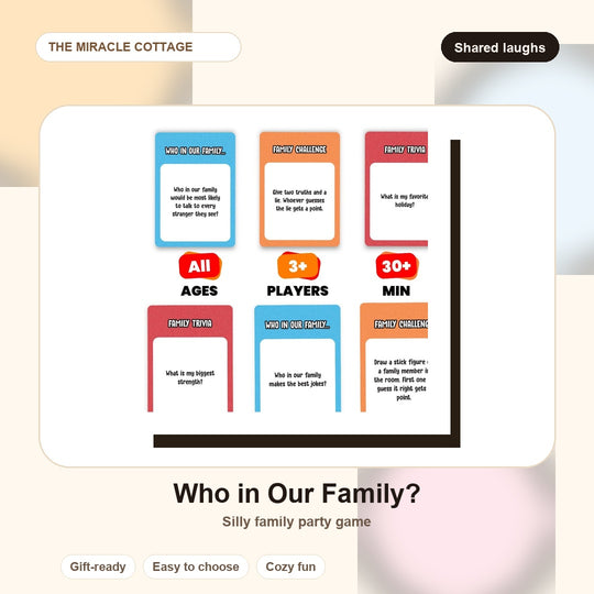 Who in Our Family? Party Game